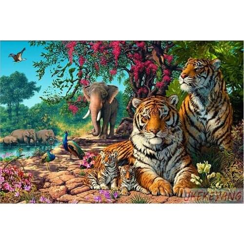 5D Diy diamond painting tiger Diamond Mosaic sale Rhinestone Embroidery cross stitch