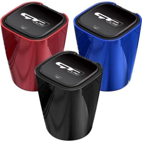 Car Ashtray Blue LED Light Ashtray Office Ashtray Decoration