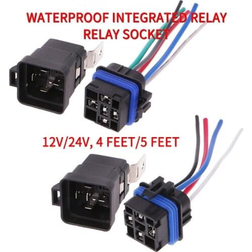 Automobile Relay Waterproof Integrated Relay Car Flash Relay 4/5PIN 12/24V Relays Car Accessories
