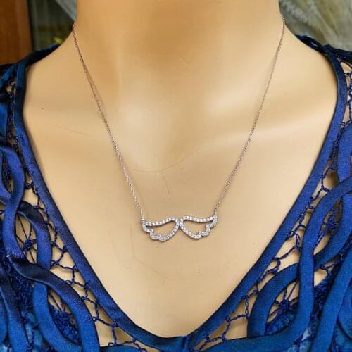 Butterfly 925 Sterling Silver Necklace Women Girls Gift Jewelry Accessories Fashion Handmade Elegant Chain