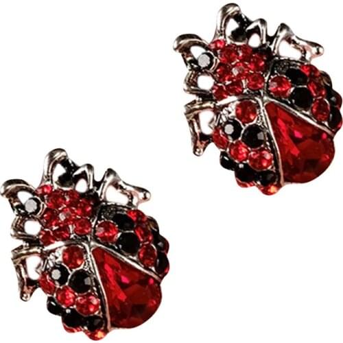 Hot Sale High Quality Handmade Insect Oil Brooch Fashion Animal Rhinestone Brooch Female Ladybug Jewelry Brooch