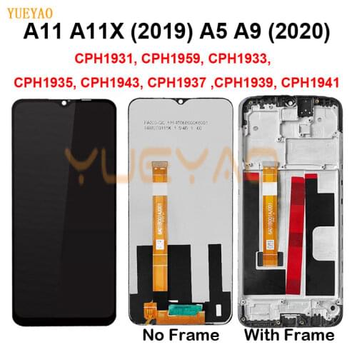 Black LCD For Oppo A11 / A11x 2019 / A5 / A9 (2020) CPH1937 CPH1939 CPH1931 LCD Display Touch Screen Digitizer Assembly Housing