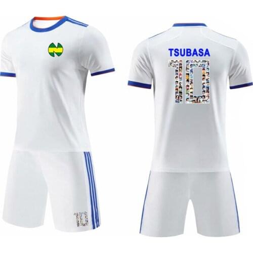 Kid/men size, Maillots de Foot Captain Tsubasa White soccer jerseys, japan france spain kits Ozora Oliver Atom football jersey