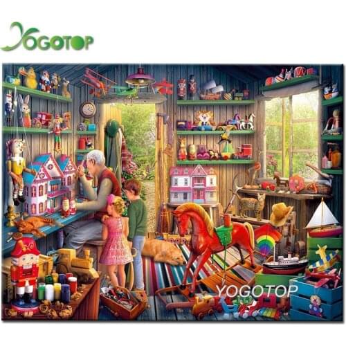 Carving toy shop 5D DIY Diamond Painting cross stitch square round drill mosaic Diamond embroidery cartoon kit kids gift YY2371