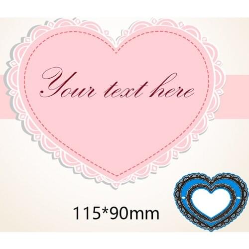 115*90mm Heart frame new Metal Cutting Dies for decoration card DIY Scrapbooking stencil Paper Album template Dies