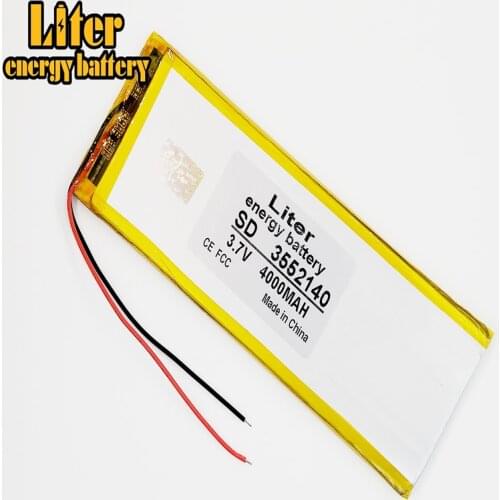 New 3.7 V lithium Tablet polymer battery rechargeable battery 3552140 pl 4000 mah tablets