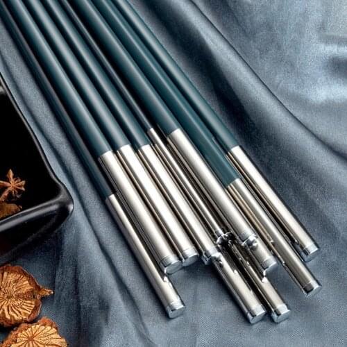1 Pair Chopsticks Reusable Temperature Resistance Fiber Glass Kitchen Utensils Food Chopsticks for Home Special alloy chopsticks