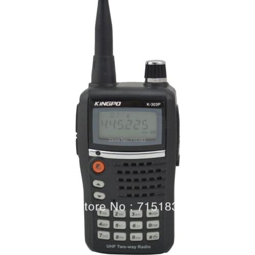 Kingpo K-303P UHF 400-470MHz 5W 99CH FM Portable Two-way Radio Handheld Transceiver 10km walkie talkie Freeshipping