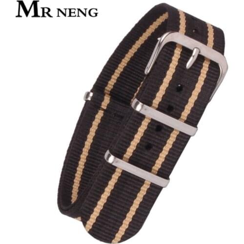 MR NENG Brand high quality watchband 18mm 20mm 22mm NATO black beige Watch Band ZULU nato strap 22 mm