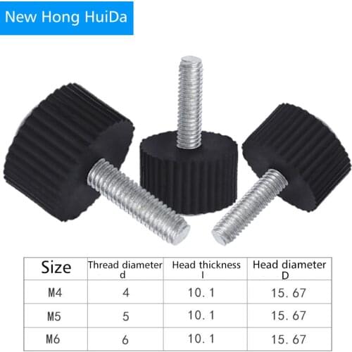 Round Head Handle Bakelite Screw Adjustable Tightening Plastic Clamping Knob Bolt Industry Equipment Carbon Steel M4 M5 M6
