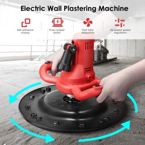 2 In 1 Red Wall Smoothing Cement Mortar Mixer Ergonomic Handles Six Speed Adjustable For Usines Entreprises