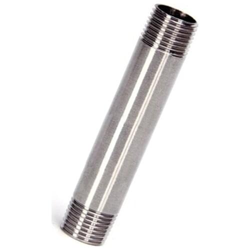 1/2 BSP DN 15 Equal Male Thread Length 150mm Barrel Nipple 201 Stainless Pipe Fitting Connector Coupler water oil air