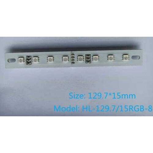 LED full color light bar hard bottom light bar 8 full color lamp beads