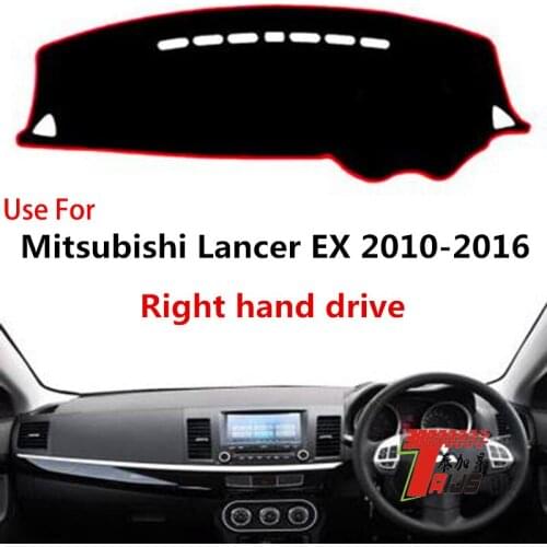 TAIJS Factory Sport Polyester Fibre Car Dashboard Cover For Mitsubishi Lancer EX 2010 2011 2012 2013 2014 15 16 Right Hand drive