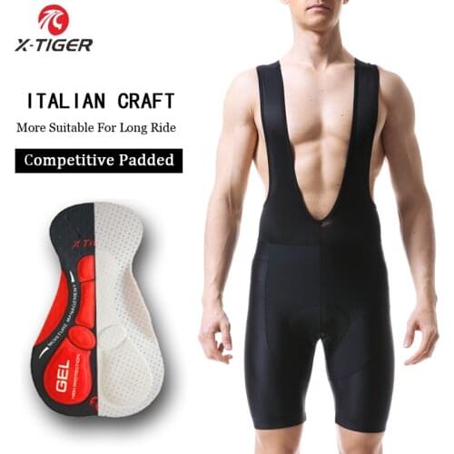 X-Tiger MTB Bike Shorts Cycling Bib Shorts Downhill With 5D Anti Slip Gel Padded Road Bicycle Shorts Anti-sweat Culotes Ciclismo
