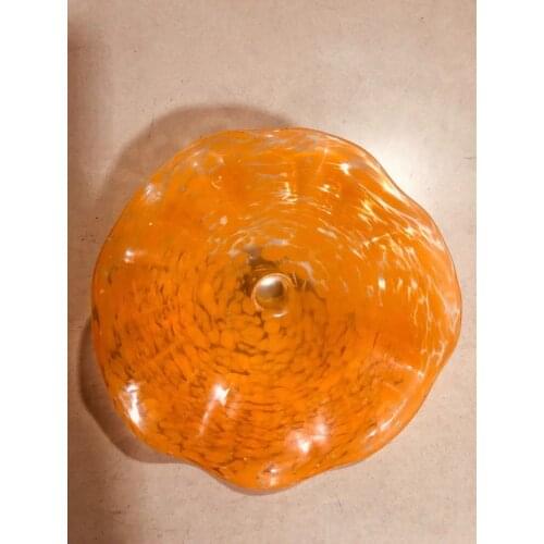Chihuly Style Handmade Blown Glass Plate for Wall Decor