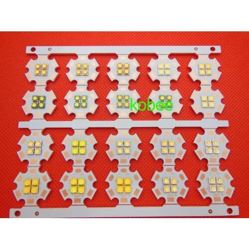 XTE XPE XPG XPG2 LG3535 XHP50 XHP70 6V 12V 4Chip emitter with 20MM Cooper PCB