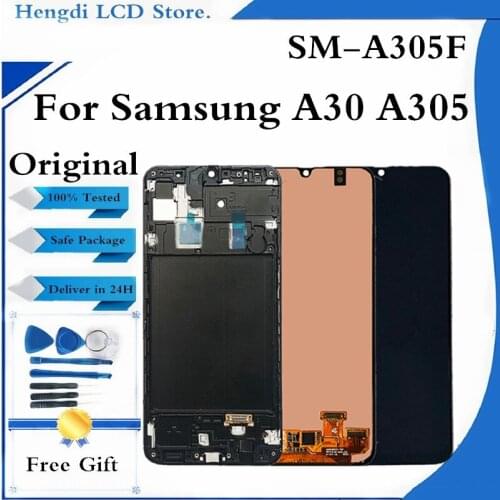 AMOLED LCD For Samsung A30 A305F LCD Display Touch Screen Digitizer Assembly Replacement For Samsung Galaxy A30 Display Repair
