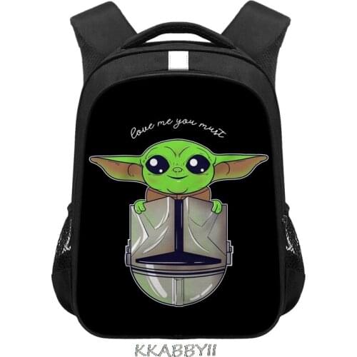 Stars Wars Baby Yoda School Bag New 3D Printing backpack Boys Girl kids Student Backpack Book Mochia