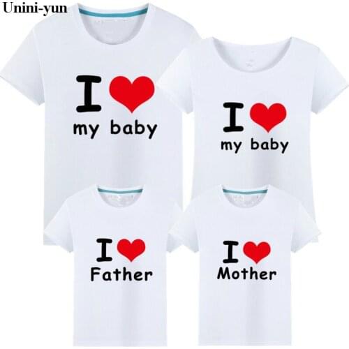 1pcs Matching Family Clothes Mom And Son Shirt 2018 Casual Cartoon Dog Short-sleeve T-shirt For Mother Father Baby tees t-shirts