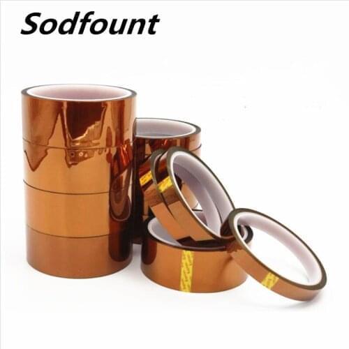 1pcs High temperature resistant polyimide insulating tape PI brown high temperature tape 3/4/5/6-20mmX33m