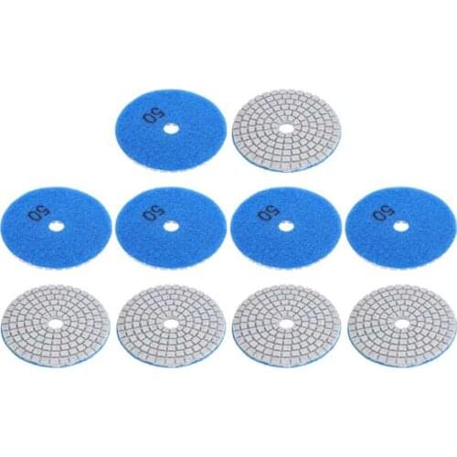 10Pcs 3in Sanding Discs Pads Buffing Polishing Diamond for Marble Concrete Stones 50 Mesh Grinding Wheel
