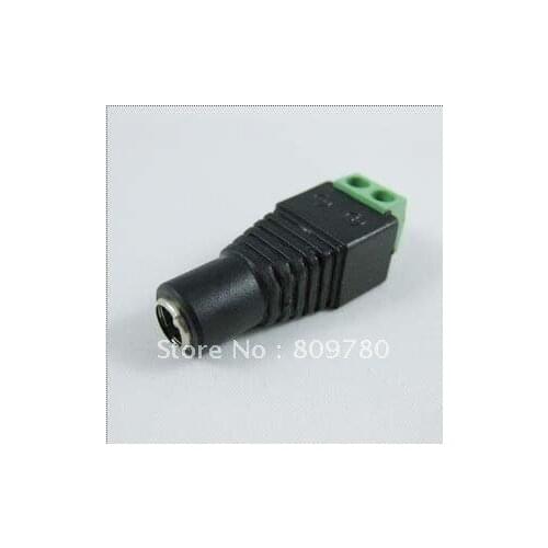 200PCS DC 5.5mm*2.1mm Female Jack Connector Cable Plug CCTV Camera+ DHL Free shipping