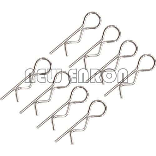 8Pcs 1:18 Metal R-Shaped Pin Body Clip A949-54 For RC Wltoys 1/18 Racing Car Parts A949 A959 A969 A979 K929 Off-Road Buggy Truck
