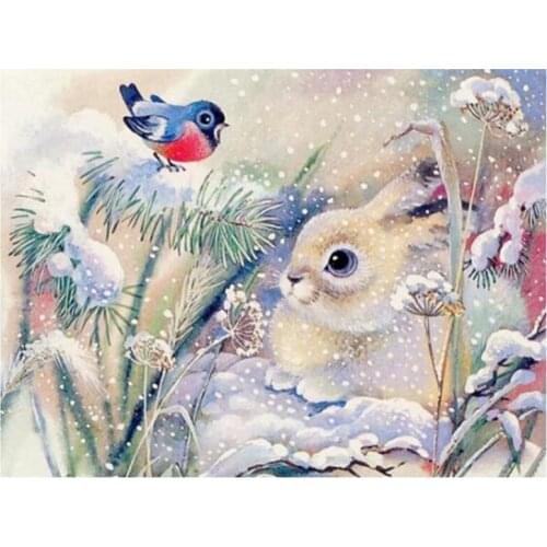5D DIY Full Square Round Drill New Arrivals Diamond Painting Rabbit Mosaic Scenic Embroidery Cross Stitch Resin Decor FC477
