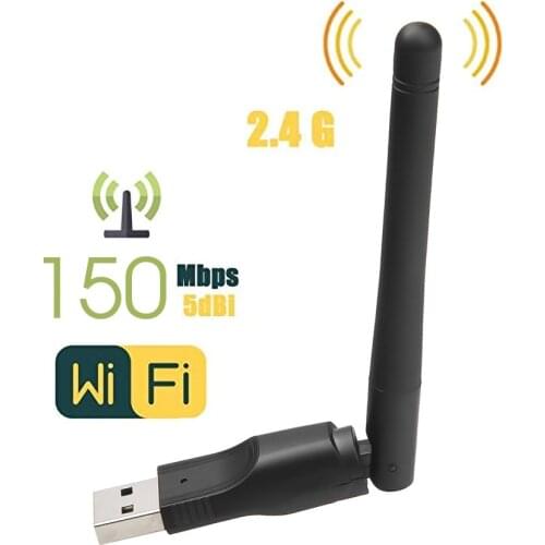 Kebidu USB 2.0 WiFi Wireless Network Card 150M 802.11 b/g/n LAN Adapter with rotatable Antenna for Laptop PC Mini Wi-fi Dongle