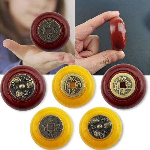 Decompression Toy High Grade Brass Copper Coin Handle Otating Decompression Manual Fingert Spinner Stress Relieve Toys Kids Gift