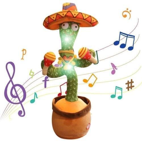 Electric Cactus Plush Doll Twist Dancing Toy Decor Recording Parrot Electronic Cactus Plush Toy With 60 Songs Funny Dancing Toy