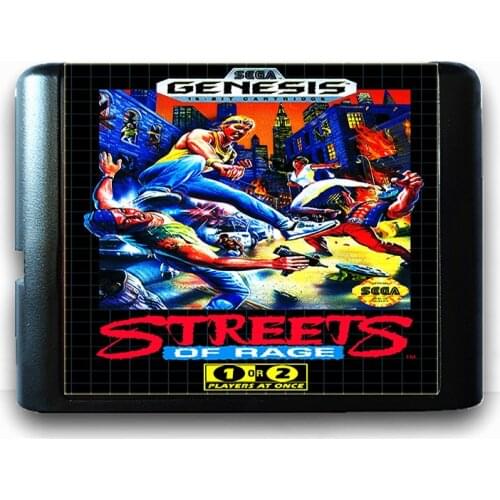 Street Of Rage for 16 bit Sega MD Game Card for Mega Drive for Genesis US PAL Version Video Game Console