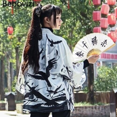 Japanese Kimono Women Yukata Female Beach Cardigan White Haori Obi Japanese Streetwear Harajuku Traditional Shirt Clothes