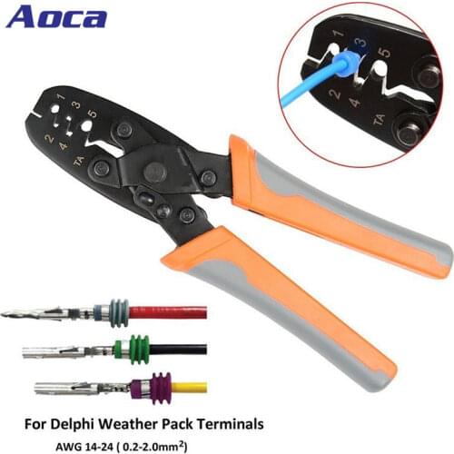 IWS-1424B Weather pack Crimper Tools for Crimping Delphi Packard Weather pack Terminals or Metri-Pack Connectors
