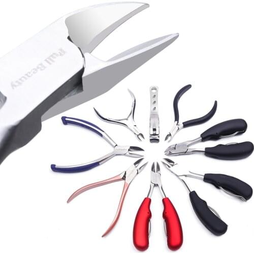 1pcs Professional Nail Art Cuticle Nipper Ingrown Toenail Nail Trimmer Dead Skin Remover Pedicure Tool Nail Scissor Plier TRQ1-8