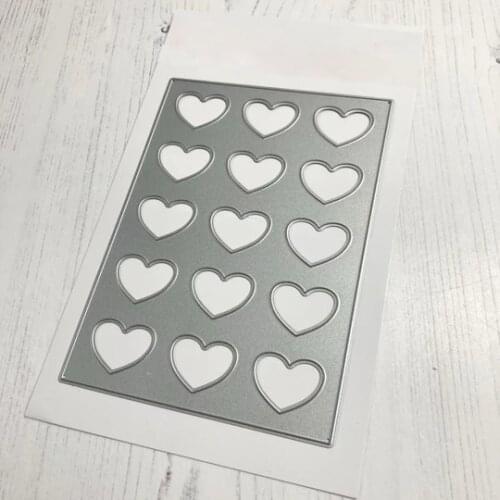 Metal Cutting Dies cut die heart background Scrapbooking Embossing paper craft mould punch stencils