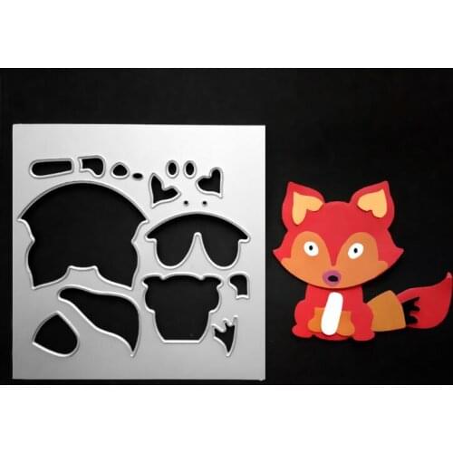 Cute Fox Metal Cutting Dies Stencils for DIY Scrapbooking/photo Album Decorative Embossing DIY Paper Cards