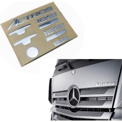1/14 Rc Truck Tamiya Benz Actros 1851 Body Ornament Mark Sticker Decals For Radio Control Toys Tractor 56335 56342 Cars Model