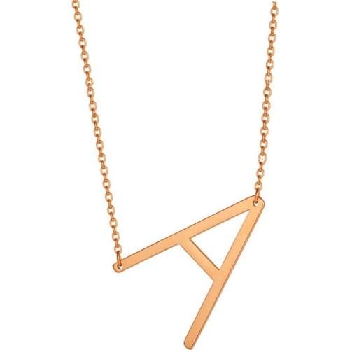 Fashion Women Letter Necklace 26 Alphabet Stainless Steel Necklace Jewelry