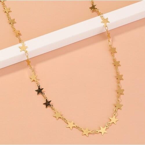 Star Cross Chain Choker Necklaces For Women Girls Trendy Simple Temperament Style Necklace Fashion Jewelry Gifts