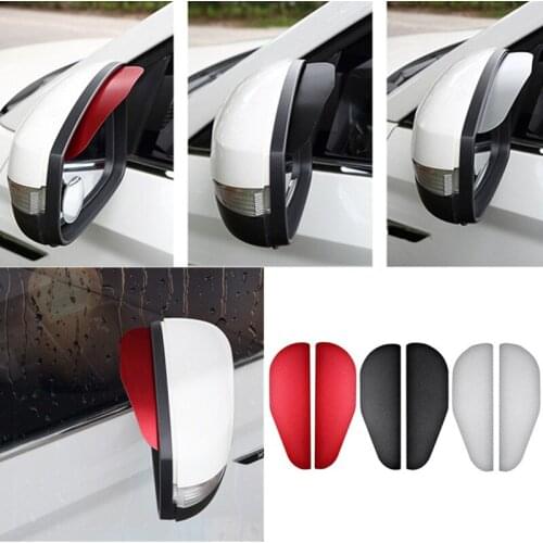 2 Pcs/Set Car-styling Rain Brow Aluminum alloy Automobiles Rear Mirror Rain Brows Cover Vehicle Exterior Protection Accessories