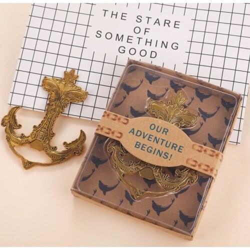 Pirate Sail Vintage Golden Anchor Bottle Openers Creative Wedding Party Favors and Gifts Fast Shipping WB708