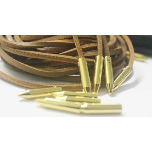 Bullets Metal Aglets Screwed on shoelaces for Off West White OW Shoe Sneaker Kanye Gold Zinc Alloy Aglet DIY lace head 4 pcs/set