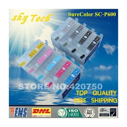 Empty Refillable cartridges for Epson Sure Color P600 , SC-P600 refill cartridge for T7601 - T7609 . with ARC chips