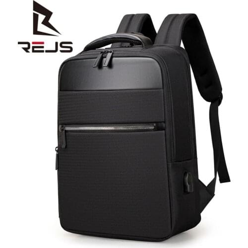 REJS LANGT Anti-Theft Backpack Men Fit 15 Inch Laptop Backpack Whit USB Charging Business Mochila Waterproof Travel Daypack