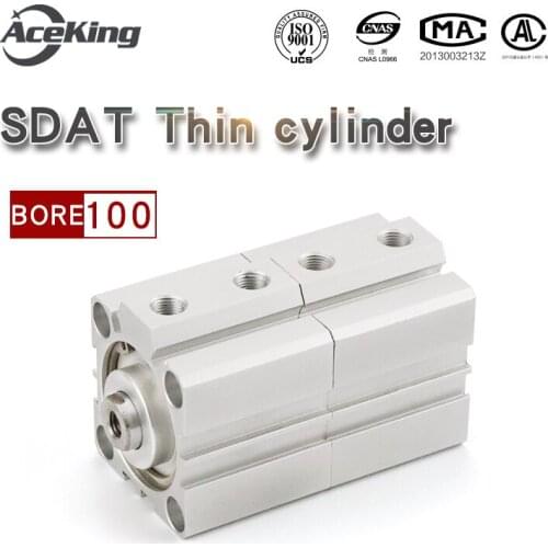 SDAT Multi position thin cylinder double force cylinder SDAT100X5X10X15X20X25X30X40X50-S-B SDAT100X5 SDAT100X10 SDAT100X15