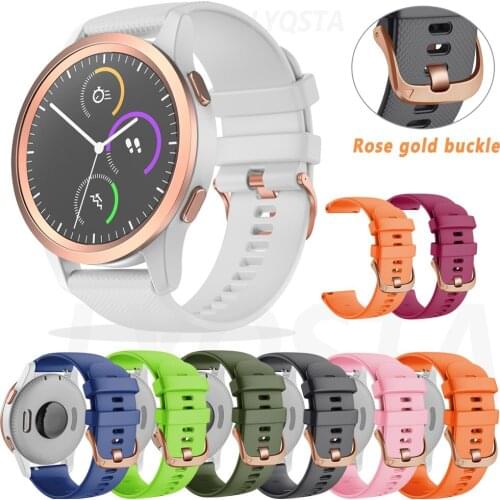 18 20 22mm For Garmin 245 Silicone Watch Band Sports Strap For Forerunner 245M/645/Vivoactive 3/Venu/Venu SQ Bracelet Wristband