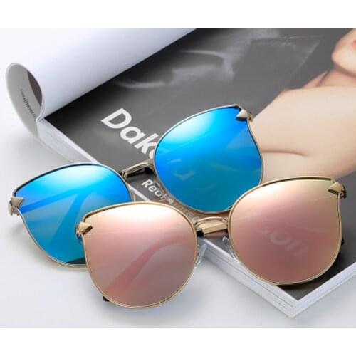 1PC Polarized Sunglasses Womens Style Metal Dazzle Color Classic Retro Brand Designer UV400 Sun Glasses Pink Women Sunglasses
