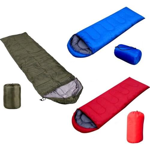 Camping Sleeping Bag Envelope Shaped Lazy Bag With Cap Adult Sleeping Bag For Four Seasons Use Sleeping Bag Outdoor Blanket